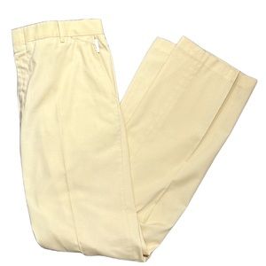 Pastel Yellow Basic Casual Pants